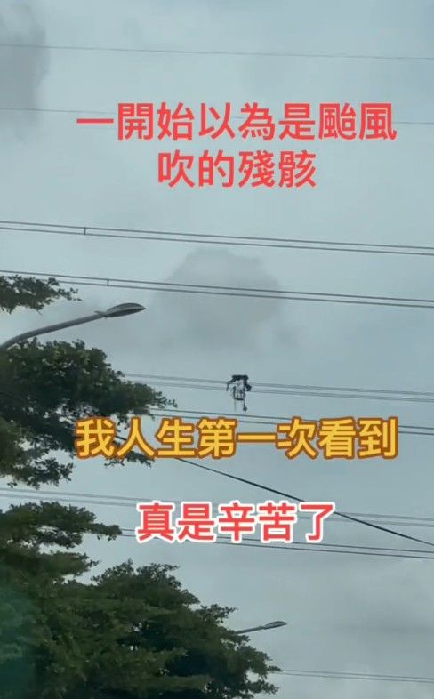▲▼台電人員高空維修。（圖／Threads／yeaphone2提供）