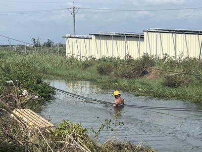 台電員工7天沒回家！半身泡水溝修電線桿　妻見工作照淚崩：老公