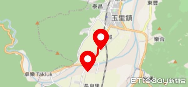 ▲台30線客城路段路面刨鋪施工路段示意圖。（圖／公路局提供）