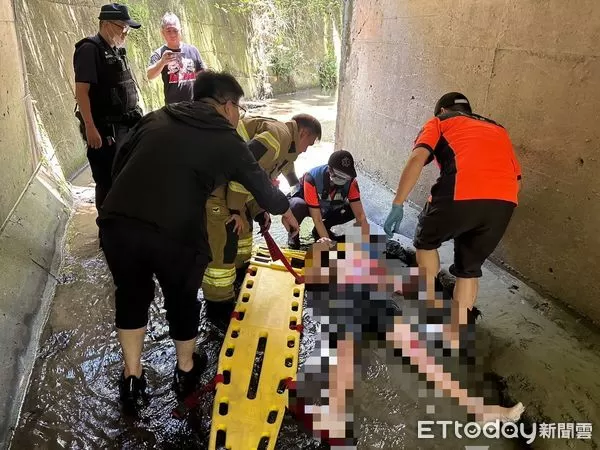 ▲台南北區彩券行兇殺案，陳嫌燒車滅證時受傷送醫，他10日出院被聲押獲准。（記者林東良翻攝，下同）