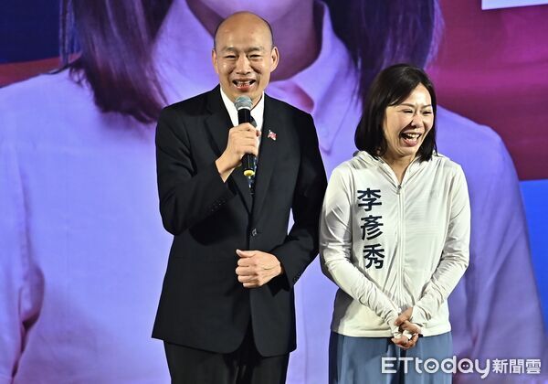 ▲ 韓國瑜13日上午出席「反惡罷 挺優秀 港湖團結誓師大會」，為李彥秀站台。（圖／記者李毓康攝）