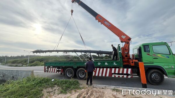 ▲▼太陽能板浮台飄到澎湖。（圖／記者陳洋翻攝)