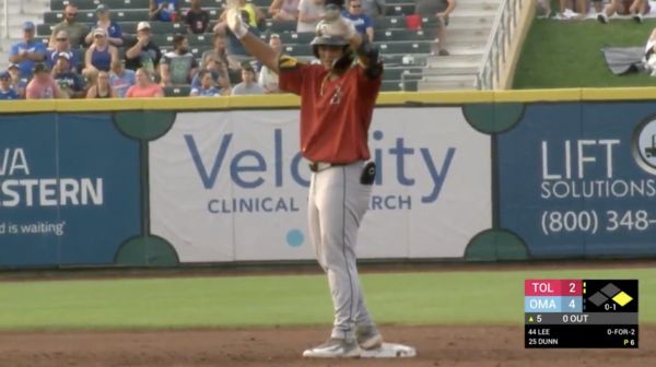 ▲李灝宇。（圖／截自X:Toledo Mud Hens）