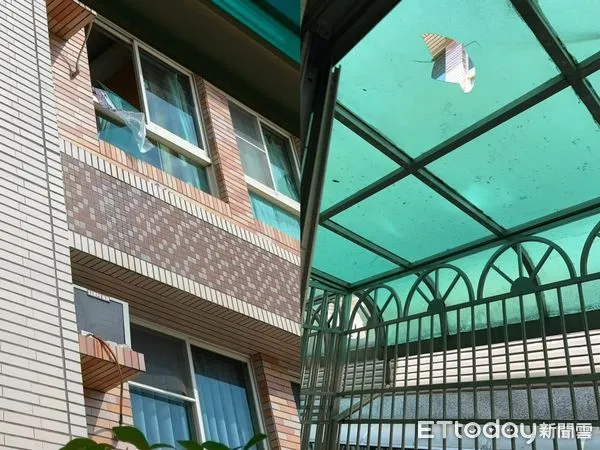 ▲▼惡鄰無極限！朝樓下民宅丟古箏、不明物體。（圖／記者許宥孺翻攝）