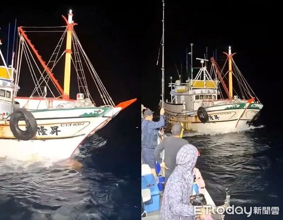 ▲「昇隆福」漁船遭控逼近釣船。（圖／讀者提供）