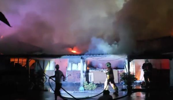 ▲彰化北斗鎮三合院大火，6人緊急逃生。（圖／民眾提供）