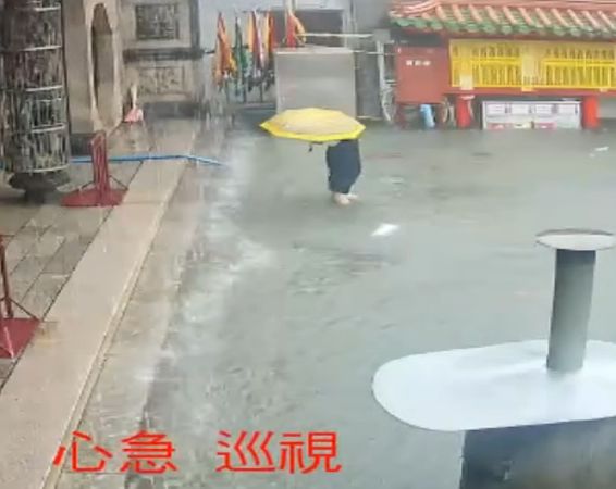 ▲鹿港天后宮淹水災情。（圖／翻攝自鹿港天后宮）