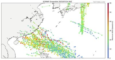 「傳說中的周末颱風」　最高機率路徑曝