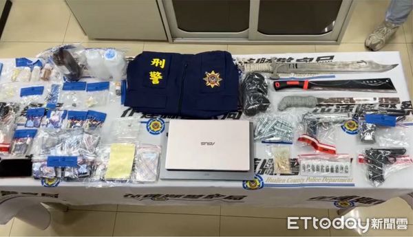 ▲黑幫尋仇砸車洩憤，花蓮警方一舉掃蕩。（圖／警方提供）