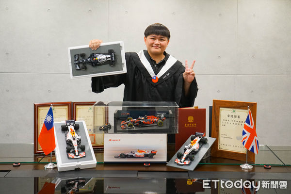 ▲崑山科技大學林稚庭錄取英國6間名校研究所，包含世界百大與賽車工程王牌系所，踏上國際夢想賽道。（記者林東良翻攝，下同）