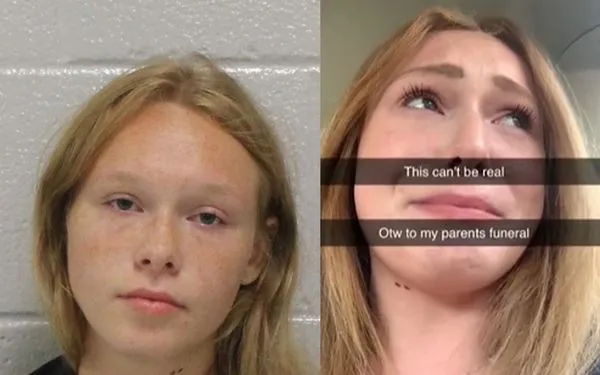 命案發生1周17歲女在TikTok上哀悼爸媽被殺　警發現她就是凶手。（合成圖／翻攝自TikTok與Carroll County Sheriff`s Office）