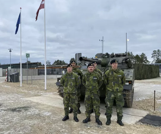 ▲▼駐紮拉脫維亞（Latvia）的瑞典北約士兵。（圖／達志影像／美聯社）