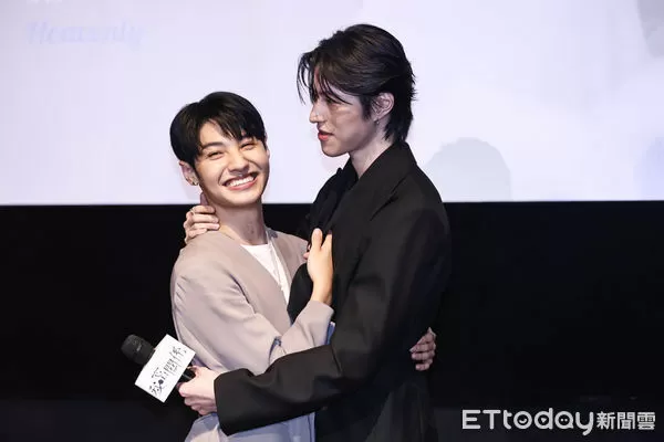 ▲王君豪、成晞出席台日合資BL劇《秘密關係》媒體發布會。（圖／記者林敬旻攝）