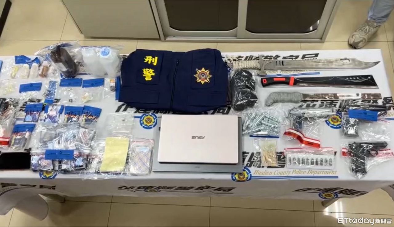 教唆青少年暴力討債！花蓮警掃蕩犯罪集團　抄出槍彈毒、警用背心