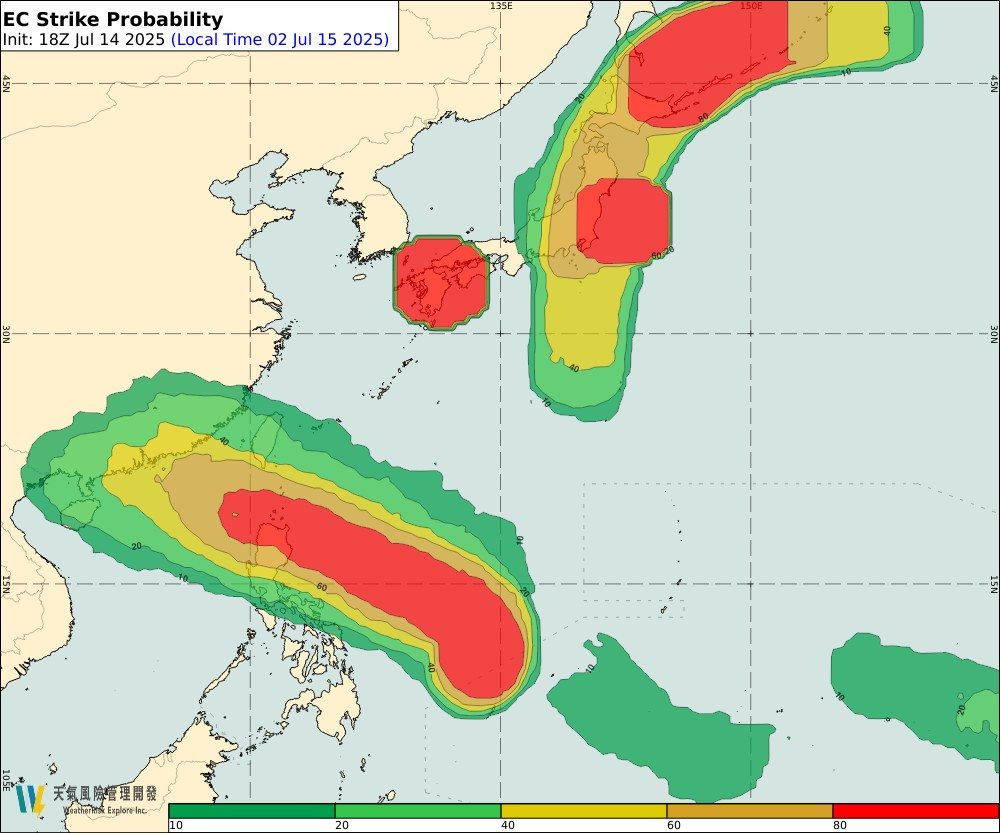 ▲菲律賓東方的季風槽相當活躍。（圖／翻攝自Facebook／天氣風險 WeatherRisk）