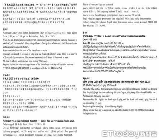 ▲屏東縣「2025城鎮韌性(防空)演習」7月16日13時30分實施，人車管制至14時。（圖／記者陳崑福翻攝）