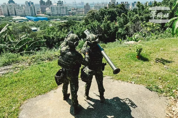 ▲漢光41號演習實兵演練第7天，陸軍269旅上午在新北八里實施「縱深防禦」實兵演練。（圖／軍聞社提供）