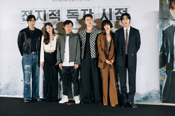 ▲▼《全知讀者視角》5位主角李敏鎬、安孝燮、Nana、蔡秀彬、申承浩15日在Megabox COEX出席映後記者會。（圖／采昌提供）