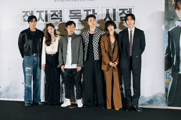 ▲▼《全知讀者視角》5位主角李敏鎬、安孝燮、Nana、蔡秀彬、申承浩15日在Megabox COEX出席映後記者會。（圖／采昌提供）