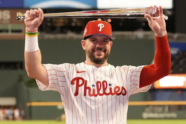 ▲舒瓦伯（Kyle Schwarber）奪明星賽MVP。（圖／達志影像／美聯社）