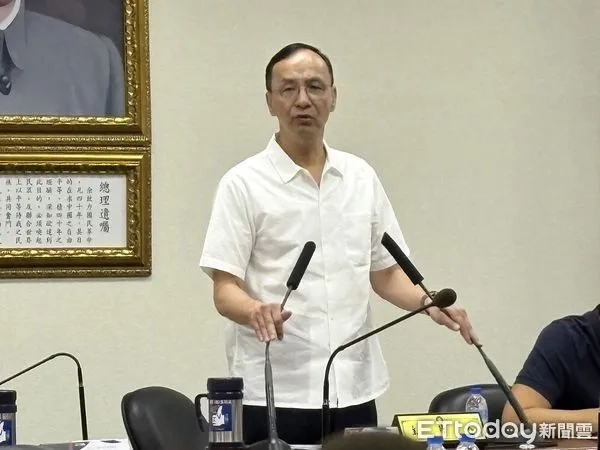 ▲▼國民黨主席朱立倫中常會致詞。（圖／記者鄭佩玟攝）