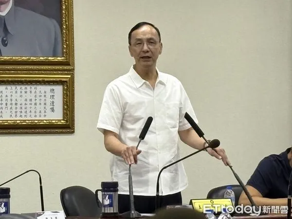 ▲▼國民黨主席朱立倫中常會致詞。（圖／記者鄭佩玟攝）