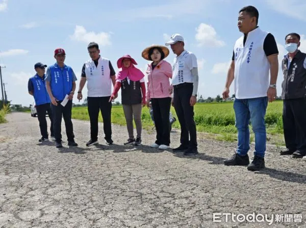 ▲雲林縣水林鄉尖山農地重劃區大山段農水路，與後寮村、水北村雲152線及雲154線道路路段，老舊破損嚴重。（圖／記者游瓊華翻攝）