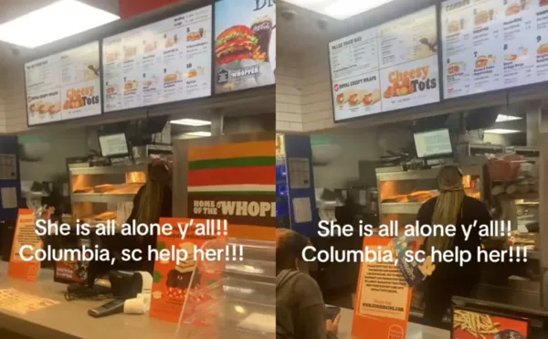 沒人願意來上班　三寶媽每天工作12小時「1人經營漢堡王」爆紅。（圖／翻攝自TikTok／dejlatae）