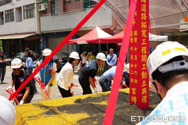 ▲斗六市工湖路拓寛工程今日舉辦動工典禮。（圖／記者游瓊華翻攝）
