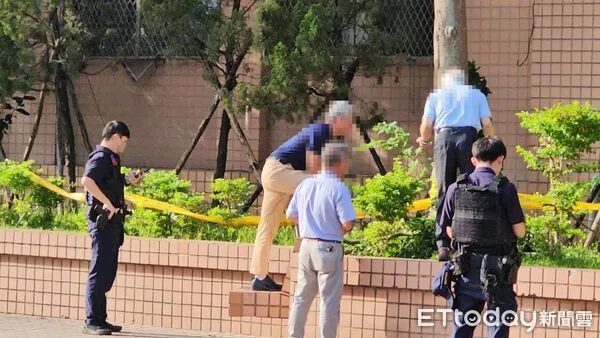 ▲台電基隆營業處，工人墜樓。（圖／記者郭世賢翻攝，下同）