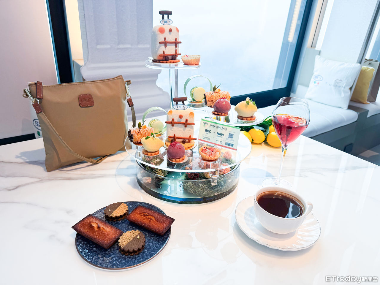 BRIC`S,Samsonite,行李箱,MiraWan Eatery,下午茶,聯名,時尚,。（圖／記者李薇攝、品牌提供）