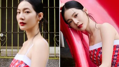曾之喬「真的穿高衩泳裝出門」！下身全透視　現蹤公園被看光超辣身材