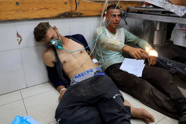 ▲▼加薩南部援助點爆發踩踏事件，造成至少20死。（圖／路透）