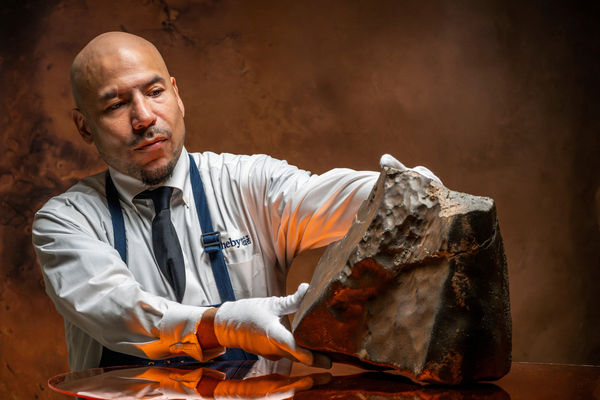 ▲▼地球上發現過的最大火星隕石，以超過500萬美元（約新台幣1.6億元）落槌。（圖／路透）