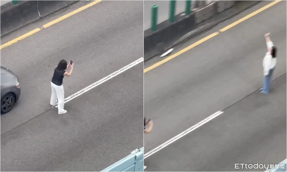 萬安演習還在拍！2女市民快上「下車拍照」他全錄了　眾人看傻