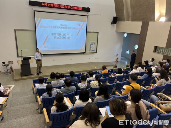 ▲台南市防災協作中心聯合教育訓練於7月18日登場，主祕級幹部參與情境模擬演練。（記者林東良翻攝，下同）