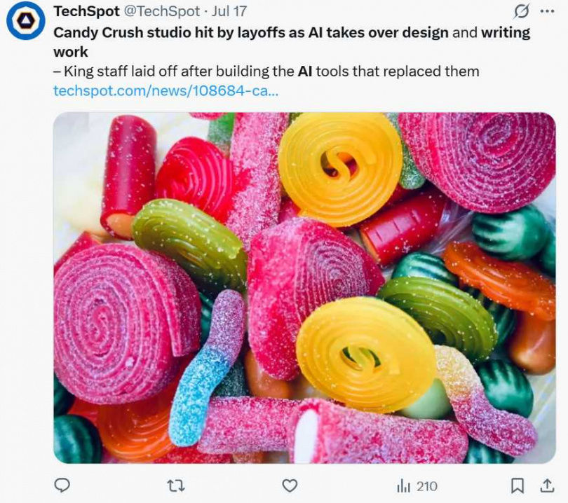 AI取代創意職位！《Candy Crush》開發商裁員 200 人　　與Xbox全球重組有關