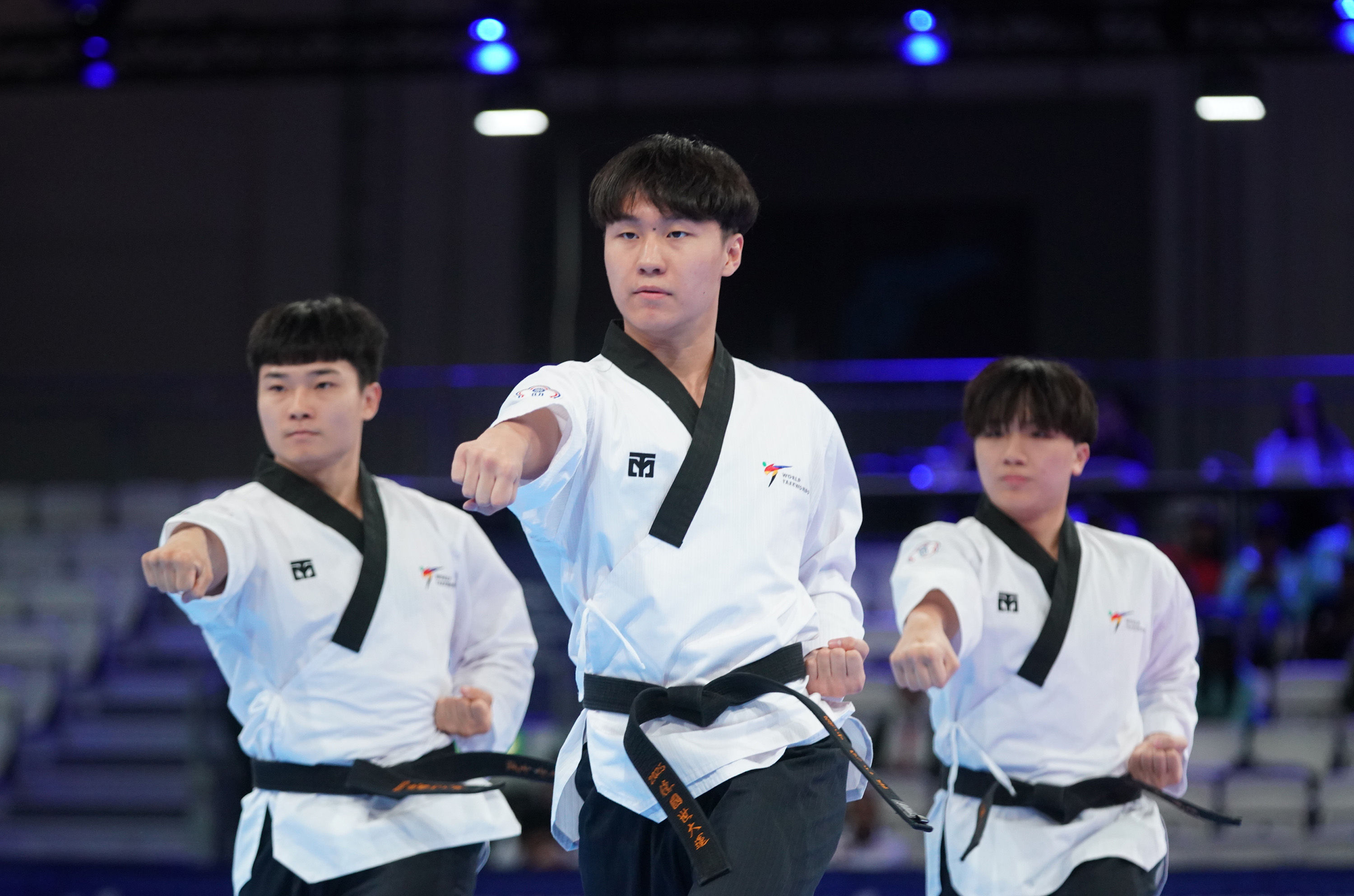 ▲▼2025年德國萊茵魯爾世大運，中華跆拳道品勢男團。（圖／大專體總提供）