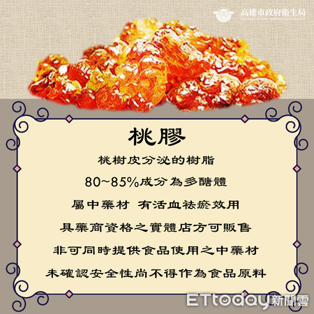 ▲桃膠又被稱為平民燕窩，是衛福部認列的中藥材。（圖／記者許宥孺翻攝）