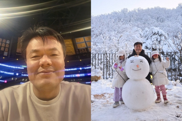 ▲▼朴軫永曬父女同框照！女兒真面目「根本複製貼上」。（圖／翻攝自Instagram／asiansoul_jyp）