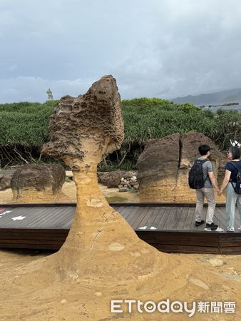 ▲▼女王頭脖頸出現大裂痕，引發民眾擔心。（圖／記者郭世賢翻攝)