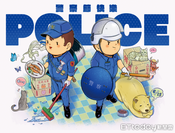 ▲防治兒少性剝削貼文宣傳照中的帥警引人注目。（圖／翻攝自Facebook／嘉義市政府警察局）