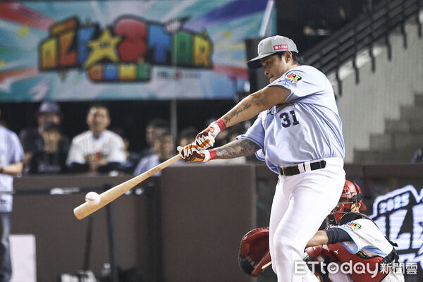 ▲中職明星賽，林智勝參加全壘打大賽。（圖／記者林敬旻攝）