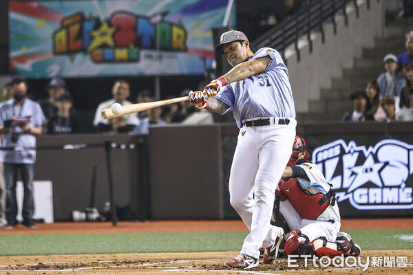 ▲中職明星賽，林智勝參加全壘打大賽。（圖／記者林敬旻攝）