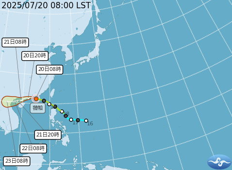 ▲▼薇帕颱風路徑。（圖／氣象署）