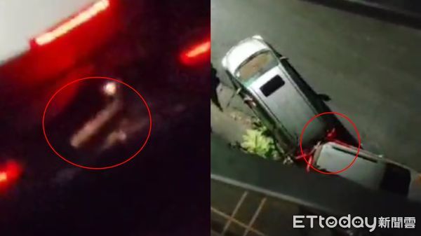 ▲小港深夜不平靜，發生車輛蓄意衝撞逃逸案件             。（圖／目擊者提供）