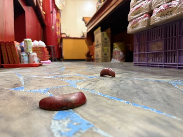 ▲▼蘭陽天聖會創會十週年的「立筊」聖筊，令信徒們稱奇，募集超過400份民生物資將送到需要幫助的家庭手中。（圖／宜蘭縣議員黃琤婷提供，下同）