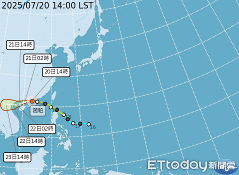 「薇帕」增強為中度颱風　外圍環流今明持續影響台灣