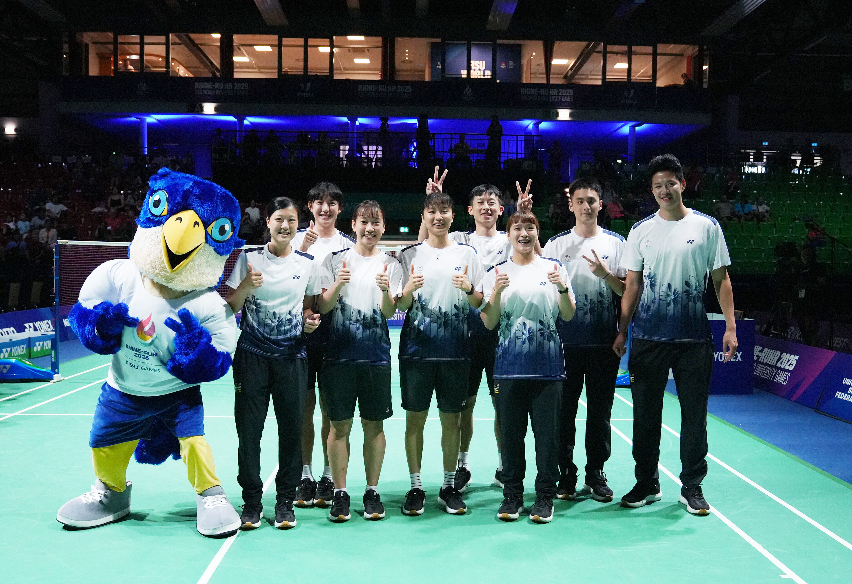 ▲▼2025年德國萊茵魯爾世大運，中華羽球混團摘銀             。（圖／大專體總提供）