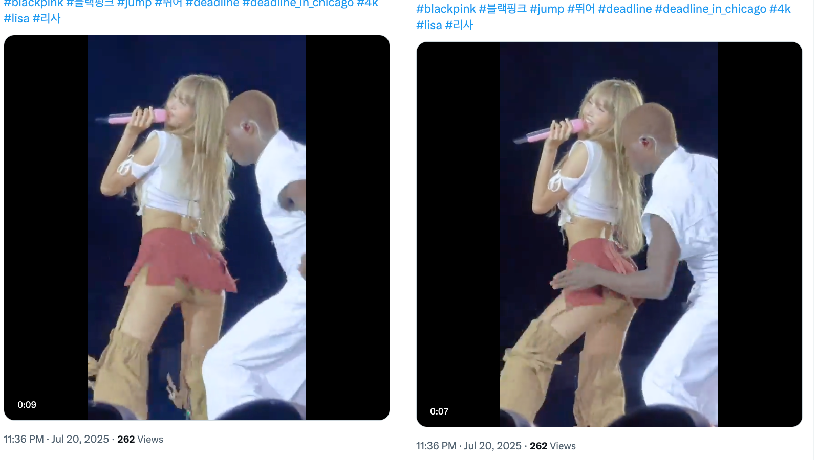 ▲▼▲▼BLACKPINK Lisa裙底視角遭拍！「一片肉色」掀熱議　粉絲驚：有穿嗎。（圖／翻攝自WATCHTOWER X）